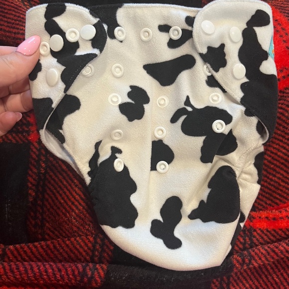 B 14    Alva Baby Cloth Diaper Cow Print - Picture 1 of 5